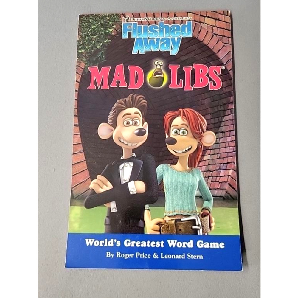 Flushed‎ Away Mad Libs Roger Price Leonard Stern Paperback DreamWorks Aardman